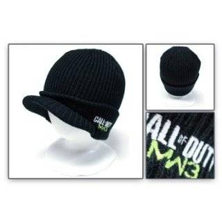 CALL OF DUTY MW3 Logo Black/Gray Striped Reversible Knitted Cap,Hat 