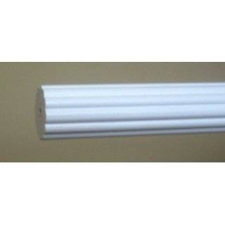  Button Wood Finial in White finish for a 1 3/8 dowel rod 