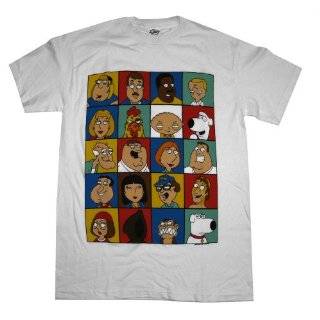 Family Guy Character Faces Cast Cartoon TV Show T Shirt Tee