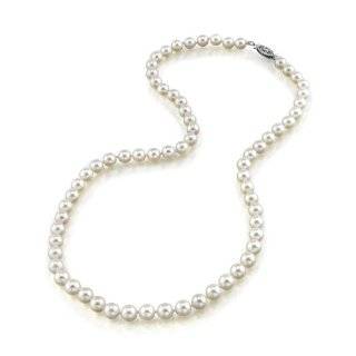 5mm Japanese Akoya White Pearl Necklace   AAA Quality, 18 inch 