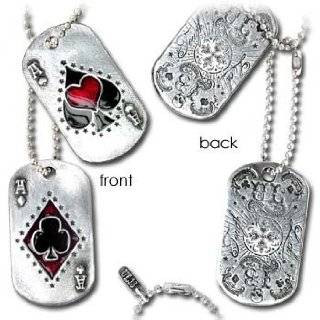  Ace Of Spades Dogtag Pendant Necklace w/Chain and Giftbox 