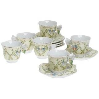 Yedi Houseware Classic Coffee and Tea Butterfly Espresso Cups and 
