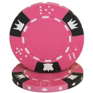    50 Pink Dice 11.5 Gram 2 Tone Poker Chips