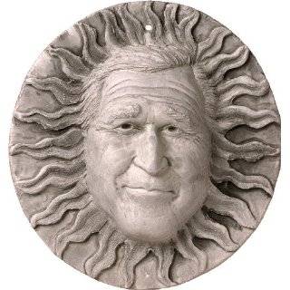   Mr Shades Sun Face, Antique White JBK 12 Inch Ceramic Sun Faces