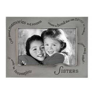 Sisters Wavy Words 6 x 4 Pewter Picture Frame