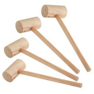 Set of 4 Natural Hardwood Crab Mallets   8 1/2