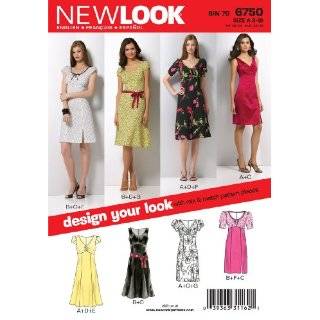  New Look Sewing Pattern 6675 Misses Dresses, Size A (8 10 