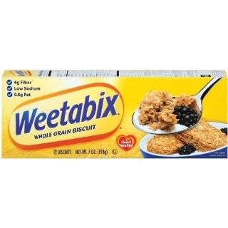 Weetabix Whole Grain Biscuit Cereal, 7 Ounce Boxes (Pack of 12)