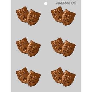  COMEDY & TRAGEDY LOLLY MASK Jobs Candy Mold Chocolate 