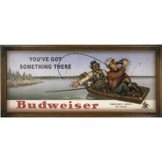 Rivers Edge 3 D Budweiser Fishing Pub Sign