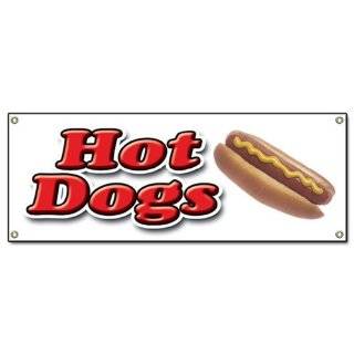  HOT DOGS I Concession Decal sign stand cart dog vendor 