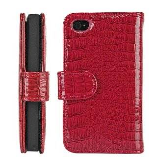   Textured Crocodile Leather Case with Credit Card / ID Slots for