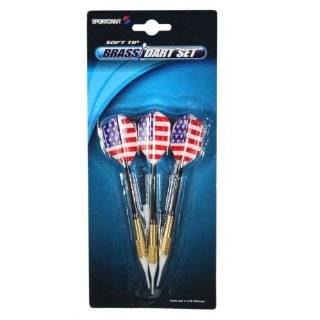 Soft Tip American Flag Brass Darts w/ 3 Extra Tips