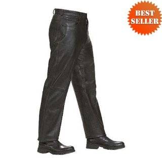  Mens Jean Style Black Leather Pants   Leatherbull (Free U 