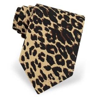  Boys Leopard Print Silk Tie by Wild Ties in Tan/Taupe Clothing