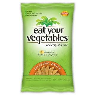 Eat Your Vegetables, Jalapeno Ranch veggies chips, 4.5 Ounce (Pack of 