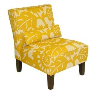  Skyline Furniture Slipper Armless Chair in Canary Maize 