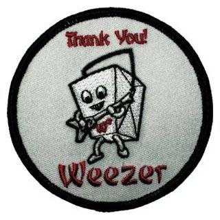 Weezer Take Out Logo Rock Roll Music Band Embroidered Iron On Patch