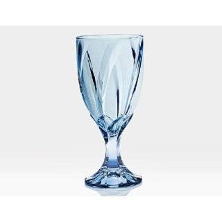 Noritake Crystal Sweet Swirl Blue #601 Water Goblets  