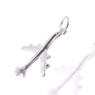 925 Sterling Silver Jewelry, Amazing Airplane Charm, Adjustable Fit 