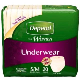Depend for Women Underwear, [Small / Medium], Moderate Absorbency, 20 