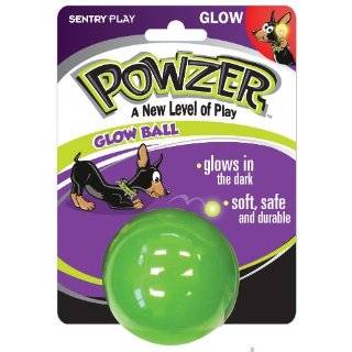 Powzer Hi Vis Large Glow Ball Interactive Dog Toy, 3 1/2 Inch (1 Ball)