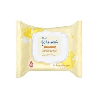  Johnsons Baby Hand and Face Wipes, 25 count (Pack of 6 