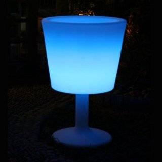   18 x 30 Rechargeable LED Pedestal Ice Bucket w/Color Change Remote