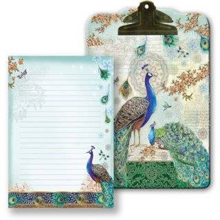 Punch Studio Royal Peacock Clip Board & Note Pad