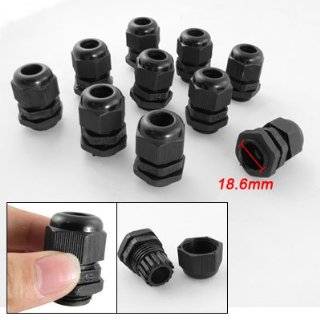 10 Pcs Black Plastic Pg11 Waterproof Cable Glands for 5 10mm Cable
