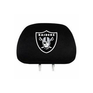 Oakland Raiders Head Rest Covers   Set of 2