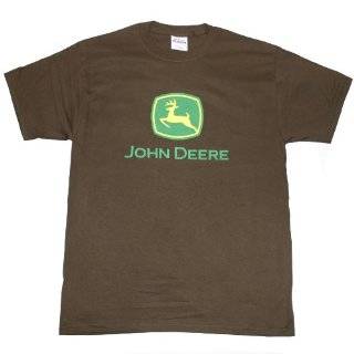 JOHN DEERE Classic Logo Brown Licensed Mens Tee