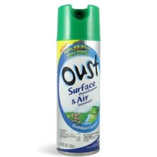 Oust Surface Disinfectant & Air Sanitizer, Outdoor Scent, 12 Oz (Pack 
