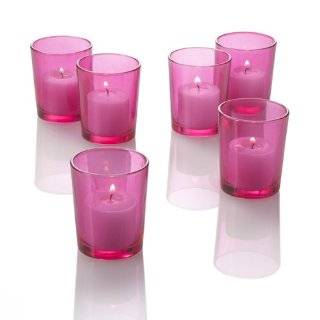    Pink Floral Votive Candle Holders (set of 3) 