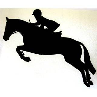  iJump   Jumper Jumping Horse and Rider Vinyl Window Decal 