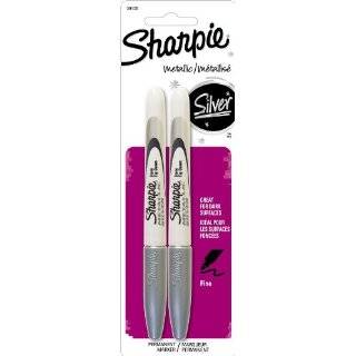 Sharpie Metallic Fine Point Permanent Markers, 2 Silver Markers 