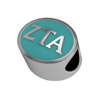 Zeta Tau Alpha Enamel Sorority Bead Charm Fits Most Pandora Style 