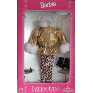 BARBIE   Fashion Avenue Collection   Gold Lame jacket   leopard pants