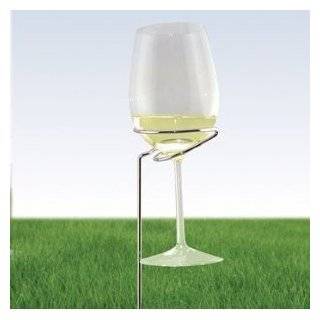   Glass and Champagne Flute Holder Stix Set of 2   Picnic Stakes Set
