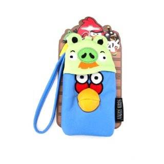  Black Bird and Green Oink Soft Leather Like Pouch Case 