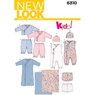 New Look Sewing Pattern 6310 Babies Separates, Size A (NB S M L)
