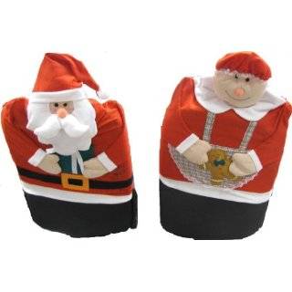   Set of 4 Santa Hat Chair Covers Xmas Christmas Holiday