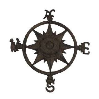  Small Brass Compass Rose Nautical Wall Plaque