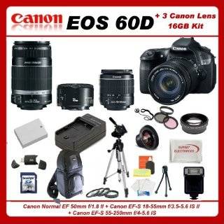  Canon EOS 60D Digital Camera + 8GB Memory + 7 Lens Deluxe 