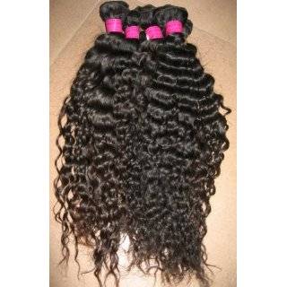   Authentic Virgin Brazilian Remy Hair Curly/deep Wave 16 #1b Beauty