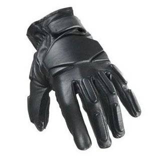 SWAT Tactical Leather Gloves (Regular   Black) Medium