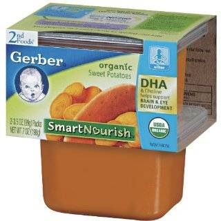 Gerber 2nd Foods Organic Sweet Potatoes, 2 Count, 3.5 Ounce Tubs (Pack 
