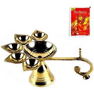 PANCH AARTI ~ Hindu Puja Camphor Burner w/ Camphor Tablets ~ 5 Face 