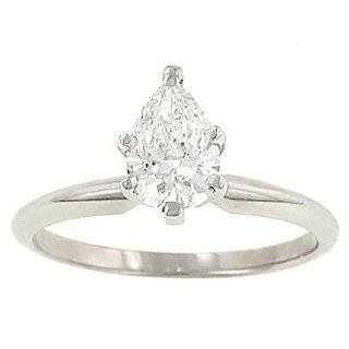   1.00 carat Pear Shaped Diamond Solitaire 