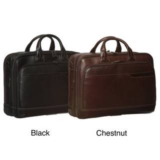 Johnston & Murphy Dividends Deluxe Leather Expandable Briefcase